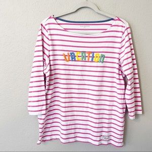 Talbots Plus Vacation Stripe Knit Tee